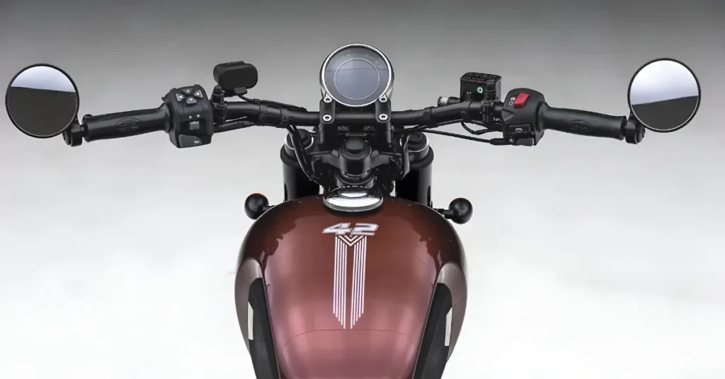 Jawa 42 Bobber Instrument Cluster and Handle Image
